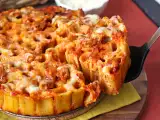 Recette Gratin de rigatoni au four à la saucisse, à la béchamel et à la mozzarella