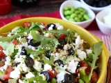 Recette Salade de lentilles, feta et edamame aux légumes croquants