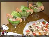 Recette Fruits de mer sur son lit de salade