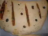 Recette Fougasses oignons/poivrons/capres/olives