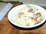 Recette Salade de pomme de terre et de saucisse (ou knack) un peu version polonaise