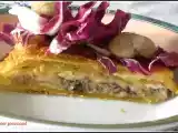 Recette Tourte camembert, châtaignes et pomme parfumée au kari gosse