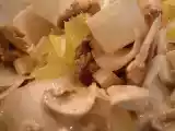 Recette Salade endives-noix-champignons au bleu...