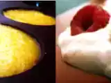 Recette Meringue au coeur de citron et framboise....