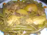 Recette Tagine d'haricots verts (champignons, poulet, citron confit)