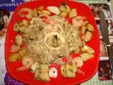 Recette Wok de chou chinois aux fruits de mer au piment d'espelette