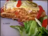 Recette Un gateau de crépes à la viande hachée et poivrons