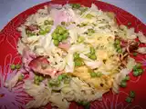 Recette Gratin de fusilli au bacon et aux petits pois