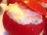 Recette Mes petites tomates farçies... mascarpone/chèvre/thon/saumon et menthe du jardin...