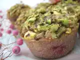 Recette Muffins aux framboises, pistaches et chocolat blanc
