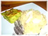 Recette Riz pilaf au saumon et gateau de courgettes de chez eryn