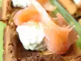 Recette Gaufres au saumon fumé, sauce roquette et quelques photos insolites