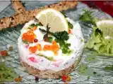 Recette Delice nordique a la truite fumee, facon cheesecake