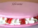 Recette Gros macaron fraises-chantilly