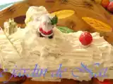 Recette La bûche de noel au chocolat blanc