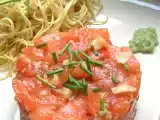 Recette Tartare de saumon comme un sashimi. fraîcheur, légèreté avant les jours terribles