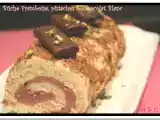 Recette Bûche roulée à la mousse de framboise légère, aux pistaches et son glaçage...