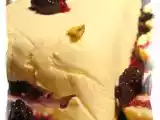 Recette Bûche mousse ivoire lait d'amande et fruits rouges