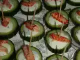 Recette Bouchées de concombre aux queues d'écrevisses