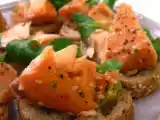 Recette Toast de saumon, crème à l'huile de pistaches