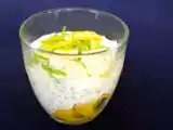 Recette Perles du japon au lait de coco sur lit de mangue à la cardamome
