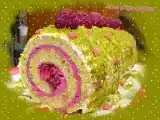 Recette Bûche façon roulé pistaches-framboises