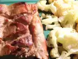 Recette Carré de filet mignon laqué au miel & gingembre, chou-fleur à l'arachide grillée