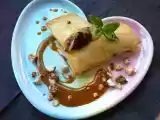 Recette Nems à la banane et ganache, caramel au beurre salé