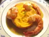 Recette Gambas poêlées & purée au potimarron et à la noisette