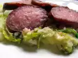 Recette Saucisse de morteau à la purée de pommes de terre et la frisée
