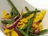 Recette Salade de mangue au poivre rose et sa vinaigrette à l'orange