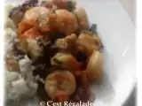 Recette Lotte et crevettes, sauce chinoise sucrée salée