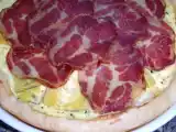 Recette Tarte à la brousse coeurs d'artichauds et coppa