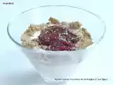 Recette Verrine dessert : crémeux de brousse aux figues, crumble à la farine de châtaignes