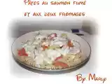 Recette Pâtes au saumon fumé et aux deux fromages