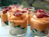 Recette Verrines de poisson & potiron et croustillants de bacon