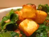 Recette Paneer tandoori, epinards, pistaches.... une fantaisie vegetarienne