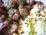 Recette Cuisine de bistro: rognon de veau à la moutarde - bistroküche: kalbsnieren in senfsauce