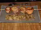 Recette Brochette de st jacques bardes de lard et fondue d'endives