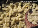 Recette L'italie rencontre l'alsace : spaetzle au basilic