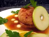 Recette Thuriès suite : toujours pour le bec, ris de veau, pomme, jus d'échalote et porto