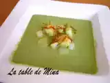Recette Velouté de cresson au safran et aux pétoncles ( thermomix )