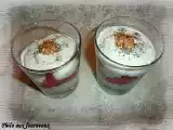 Recette Verrine de mousse de concombre au chèvre, aux noix et ses dès de tomates