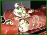 Recette Bouchon de jambon cru à la mousse de brousse à la roquette