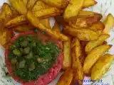 Recette Potatoes aux épices cajun et steak tartare