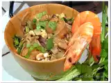 Recette Nouilles sautees poulet/crevettes aux noix de cajou