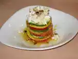 Recette Millefeuille d'omelette à la tomate, à la courgette et au chèvre