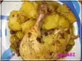 Recette Poulet farcie et rotis avec pomme du terre