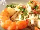Recette Gambas rôties, julienne d'endive à l'orange & coriandre