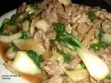 Recette Mini bok choy et boeuf sauté, sauce aux huîtres